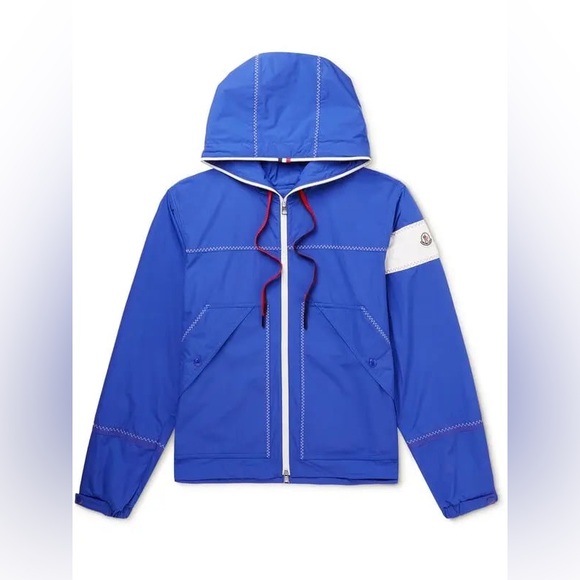 NWOT MONCLER Fujio Logo-Appliquéd Shell Hooded Jacket - Picture 2 of 14